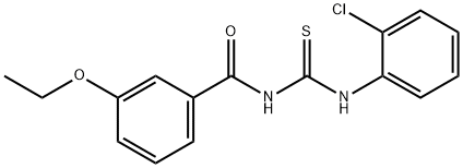 N-(2-chlorophenyl)-N'-(3-ethoxybenzoyl)thiourea Struktur