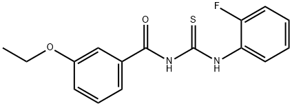 N-(3-ethoxybenzoyl)-N'-(2-fluorophenyl)thiourea Struktur