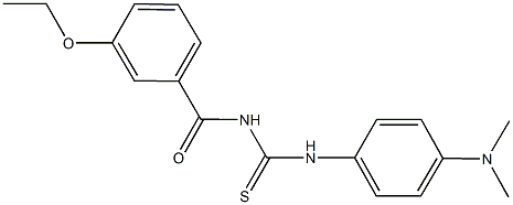 N-[4-(dimethylamino)phenyl]-N'-(3-ethoxybenzoyl)thiourea Struktur