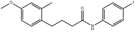 N-(4-iodophenyl)-4-(4-methoxy-2-methylphenyl)butanamide Struktur