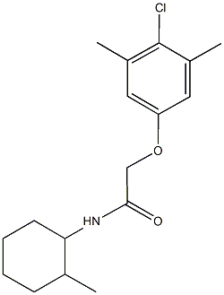 2-(4-chloro-3,5-dimethylphenoxy)-N-(2-methylcyclohexyl)acetamide Struktur