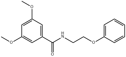 3,5-dimethoxy-N-(2-phenoxyethyl)benzamide Struktur