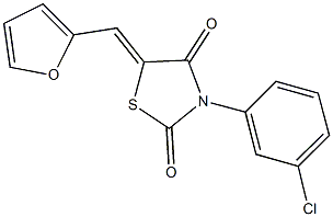 3-(3-chlorophenyl)-5-(2-furylmethylene)-1,3-thiazolidine-2,4-dione Struktur