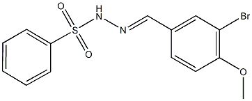 N'-(3-bromo-4-methoxybenzylidene)benzenesulfonohydrazide Struktur