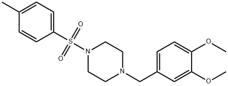 1-(3,4-dimethoxybenzyl)-4-[(4-methylphenyl)sulfonyl]piperazine Struktur