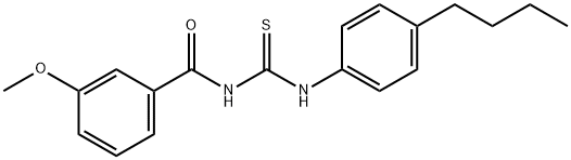 N-(4-butylphenyl)-N'-(3-methoxybenzoyl)thiourea Struktur