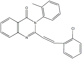 2-[2-(2-chlorophenyl)vinyl]-3-(2-methylphenyl)-4(3H)-quinazolinone Struktur