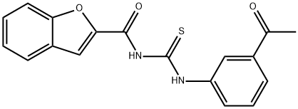 N-(3-acetylphenyl)-N'-(1-benzofuran-2-ylcarbonyl)thiourea Struktur