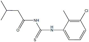 N-(3-chloro-2-methylphenyl)-N'-(3-methylbutanoyl)thiourea Struktur