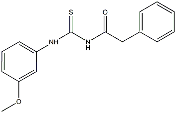 N-(3-methoxyphenyl)-N'-(phenylacetyl)thiourea Struktur