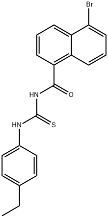 N-(5-bromo-1-naphthoyl)-N'-(4-ethylphenyl)thiourea Struktur