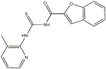 N-(1-benzofuran-2-ylcarbonyl)-N'-(3-methyl-2-pyridinyl)thiourea Struktur