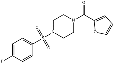 1-[(4-fluorophenyl)sulfonyl]-4-(2-furoyl)piperazine Struktur