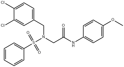 2-[(3,4-dichlorobenzyl)(phenylsulfonyl)amino]-N-(4-methoxyphenyl)acetamide Struktur