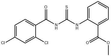 methyl 2-({[(2,4-dichlorobenzoyl)amino]carbothioyl}amino)benzoate Struktur