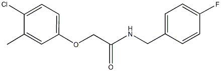 2-(4-chloro-3-methylphenoxy)-N-(4-fluorobenzyl)acetamide Struktur