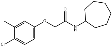 2-(4-chloro-3-methylphenoxy)-N-cycloheptylacetamide Struktur