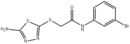 2-[(5-amino-1,3,4-thiadiazol-2-yl)sulfanyl]-N-(3-bromophenyl)acetamide Struktur