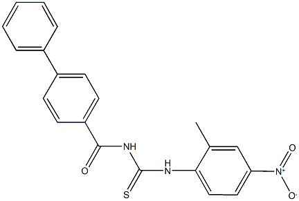 4-{[({4-nitro-2-methylanilino}carbothioyl)amino]carbonyl}-1,1'-biphenyl Struktur