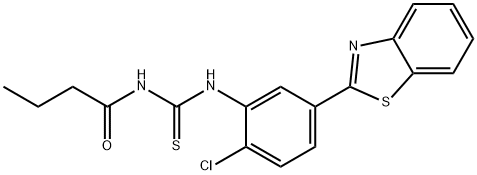 N-[5-(1,3-benzothiazol-2-yl)-2-chlorophenyl]-N'-butyrylthiourea Struktur