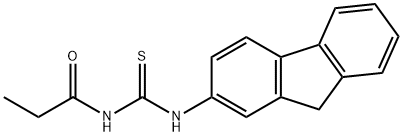 N-(9H-fluoren-2-yl)-N'-propionylthiourea Struktur