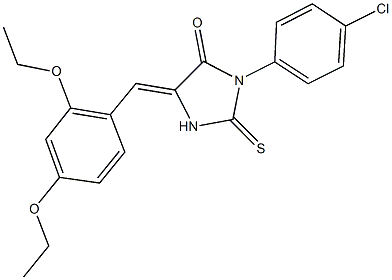 3-(4-chlorophenyl)-5-(2,4-diethoxybenzylidene)-2-thioxo-4-imidazolidinone Struktur