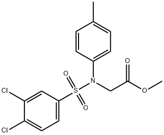 methyl {[(3,4-dichlorophenyl)sulfonyl]-4-methylanilino}acetate Struktur