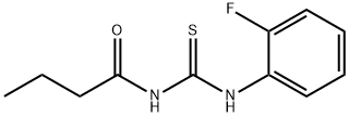 N-butyryl-N'-(2-fluorophenyl)thiourea Struktur