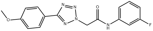 N-(3-fluorophenyl)-2-[5-(4-methoxyphenyl)-2H-tetraazol-2-yl]acetamide Struktur