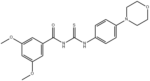 N-(3,5-dimethoxybenzoyl)-N'-[4-(4-morpholinyl)phenyl]thiourea Struktur