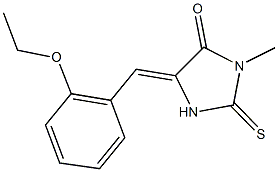 5-(2-ethoxybenzylidene)-3-methyl-2-thioxo-4-imidazolidinone Struktur