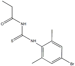 N-(4-bromo-2,6-dimethylphenyl)-N'-propionylthiourea Struktur