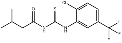 N-[2-chloro-5-(trifluoromethyl)phenyl]-N'-(3-methylbutanoyl)thiourea Struktur