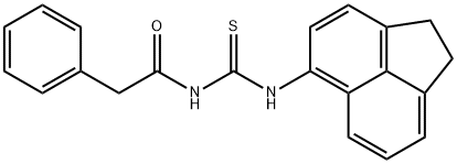 N-(1,2-dihydro-5-acenaphthylenyl)-N'-(phenylacetyl)thiourea Struktur