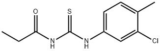 N-(3-chloro-4-methylphenyl)-N'-propionylthiourea Struktur