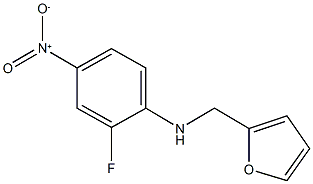 2-fluoro-N-(2-furylmethyl)-4-nitroaniline Struktur