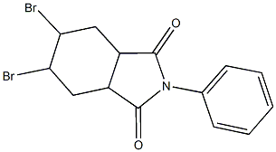 5,6-dibromo-2-phenylhexahydro-1H-isoindole-1,3(2H)-dione Struktur