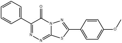 7-(4-methoxyphenyl)-3-phenyl-4H-[1,3,4]thiadiazolo[2,3-c][1,2,4]triazin-4-one Struktur