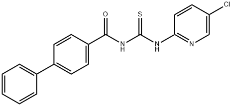 4-[({[(5-chloropyridin-2-yl)amino]carbothioyl}amino)carbonyl]-1,1'-biphenyl Struktur