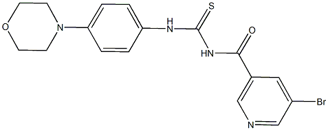 N-[(5-bromo-3-pyridinyl)carbonyl]-N'-[4-(4-morpholinyl)phenyl]thiourea Struktur