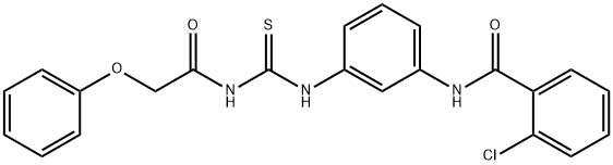 2-chloro-N-[3-({[(phenoxyacetyl)amino]carbothioyl}amino)phenyl]benzamide Struktur