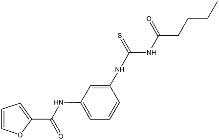 N-(3-{[(pentanoylamino)carbothioyl]amino}phenyl)-2-furamide Struktur