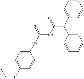 N-(diphenylacetyl)-N'-(4-ethoxyphenyl)thiourea Struktur