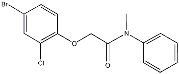 2-(4-bromo-2-chlorophenoxy)-N-methyl-N-phenylacetamide Struktur