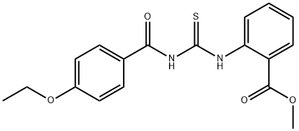 methyl 2-{[({[4-(ethyloxy)phenyl]carbonyl}amino)carbothioyl]amino}benzoate Struktur