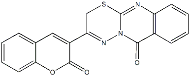 3-(2-oxo-2H-chromen-3-yl)-2H,6H-[1,3,4]thiadiazino[2,3-b]quinazolin-6-one Struktur