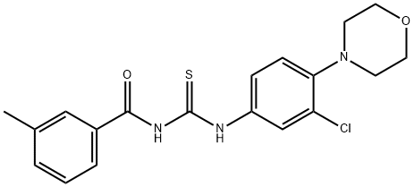 N-(3-chloro-4-morpholin-4-ylphenyl)-N'-(3-methylbenzoyl)thiourea Struktur