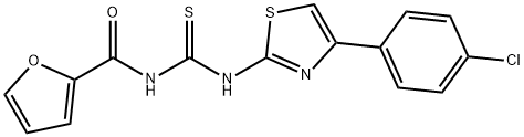 N-[4-(4-chlorophenyl)-1,3-thiazol-2-yl]-N'-(2-furoyl)thiourea Struktur