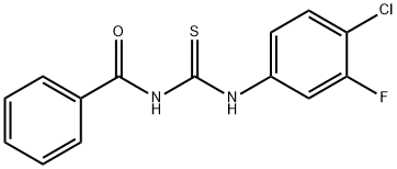 N-benzoyl-N'-(4-chloro-3-fluorophenyl)thiourea Struktur