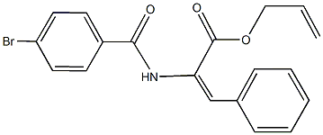 allyl 2-[(4-bromobenzoyl)amino]-3-phenylacrylate Struktur